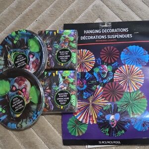 Halloween Blacklight Reactive Party Supplies Set